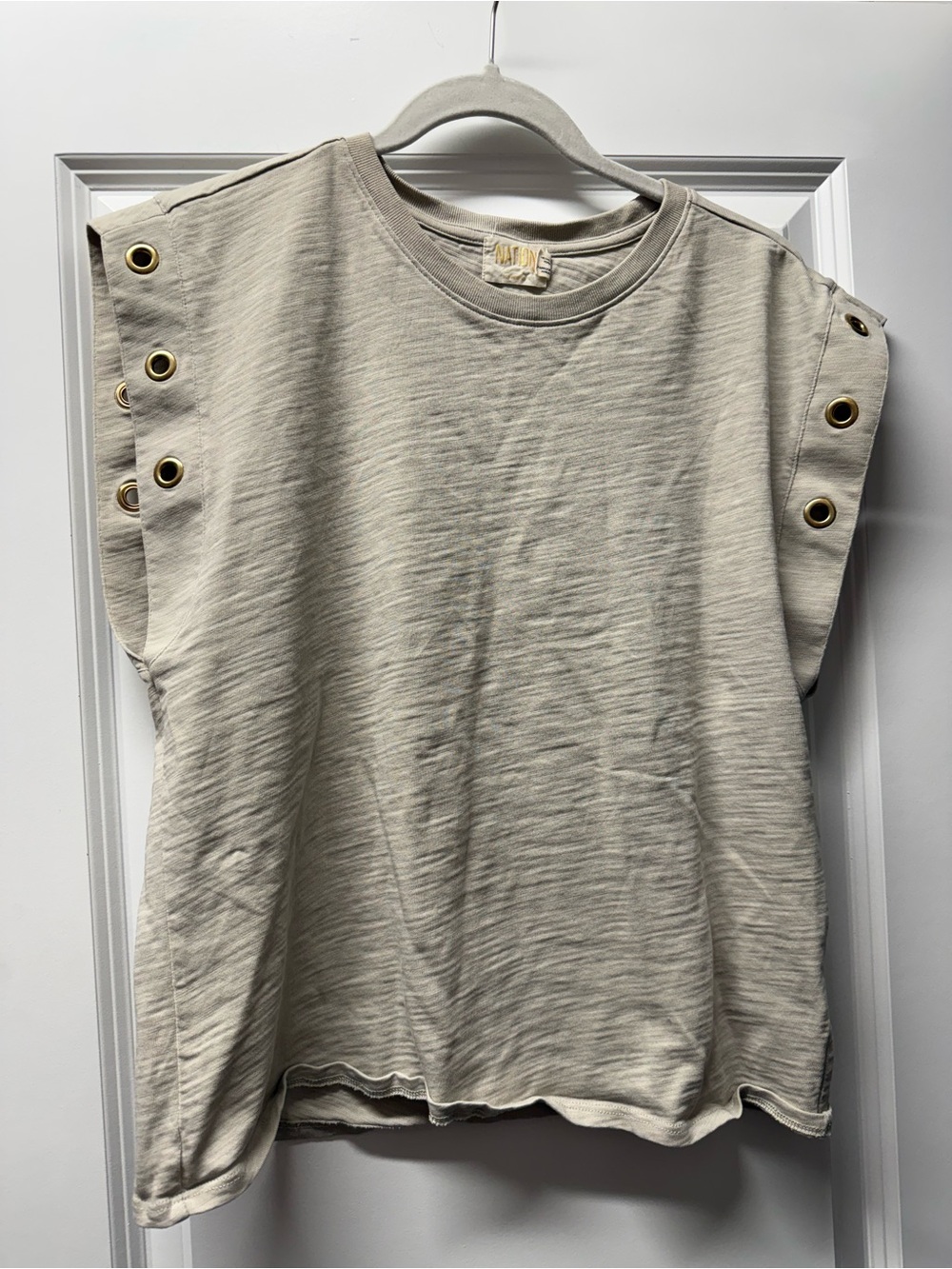 Women's Sleeveless Eyelet Detail Top